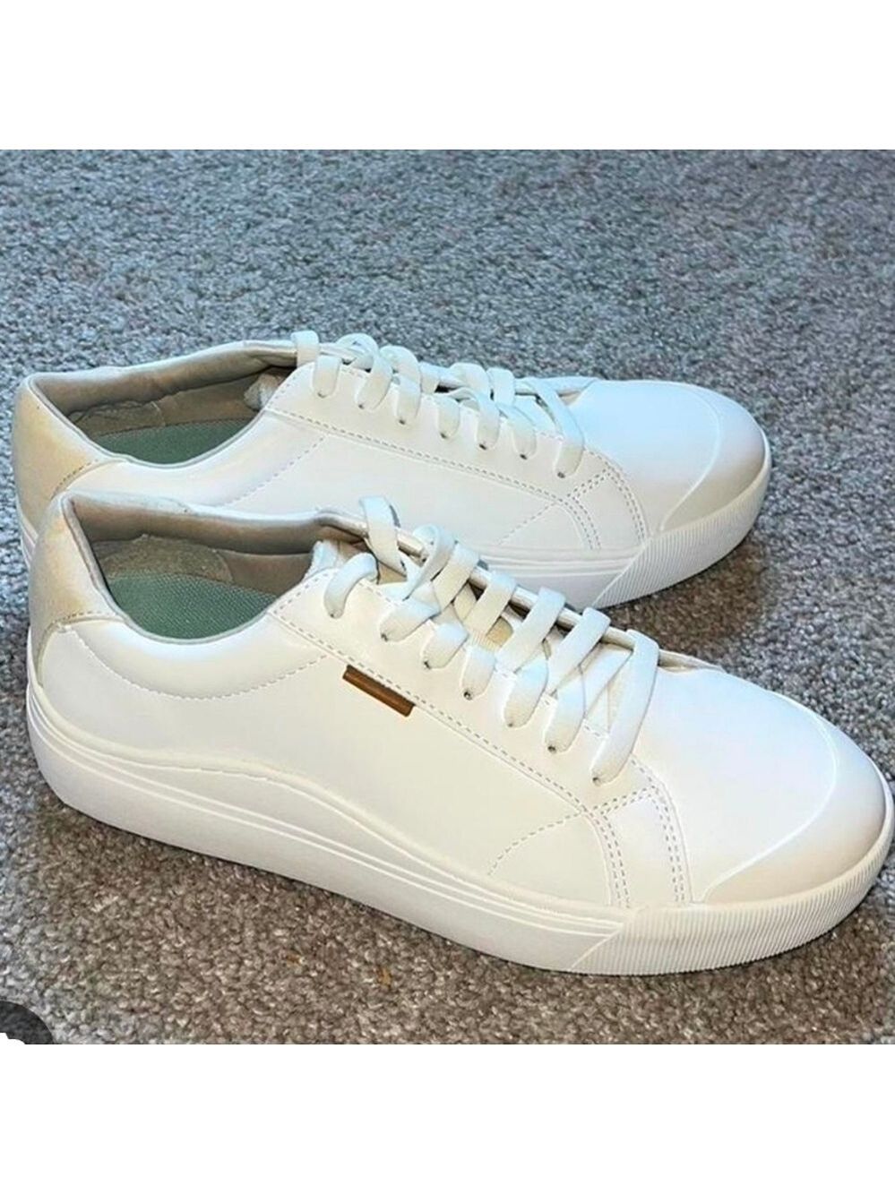 White Low-Top Sneakers - Picture 1 of 11